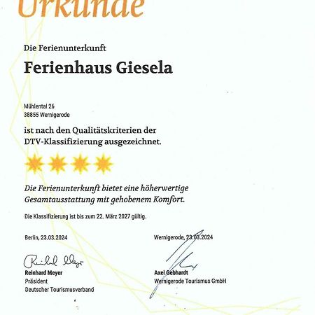Ferienhaus Giesela **** Wernigerode Exteriör bild
